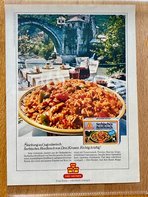 Drei Kronen Maggi Serbisches Reisfleisch Original 1978 Vintage Advert Werbung