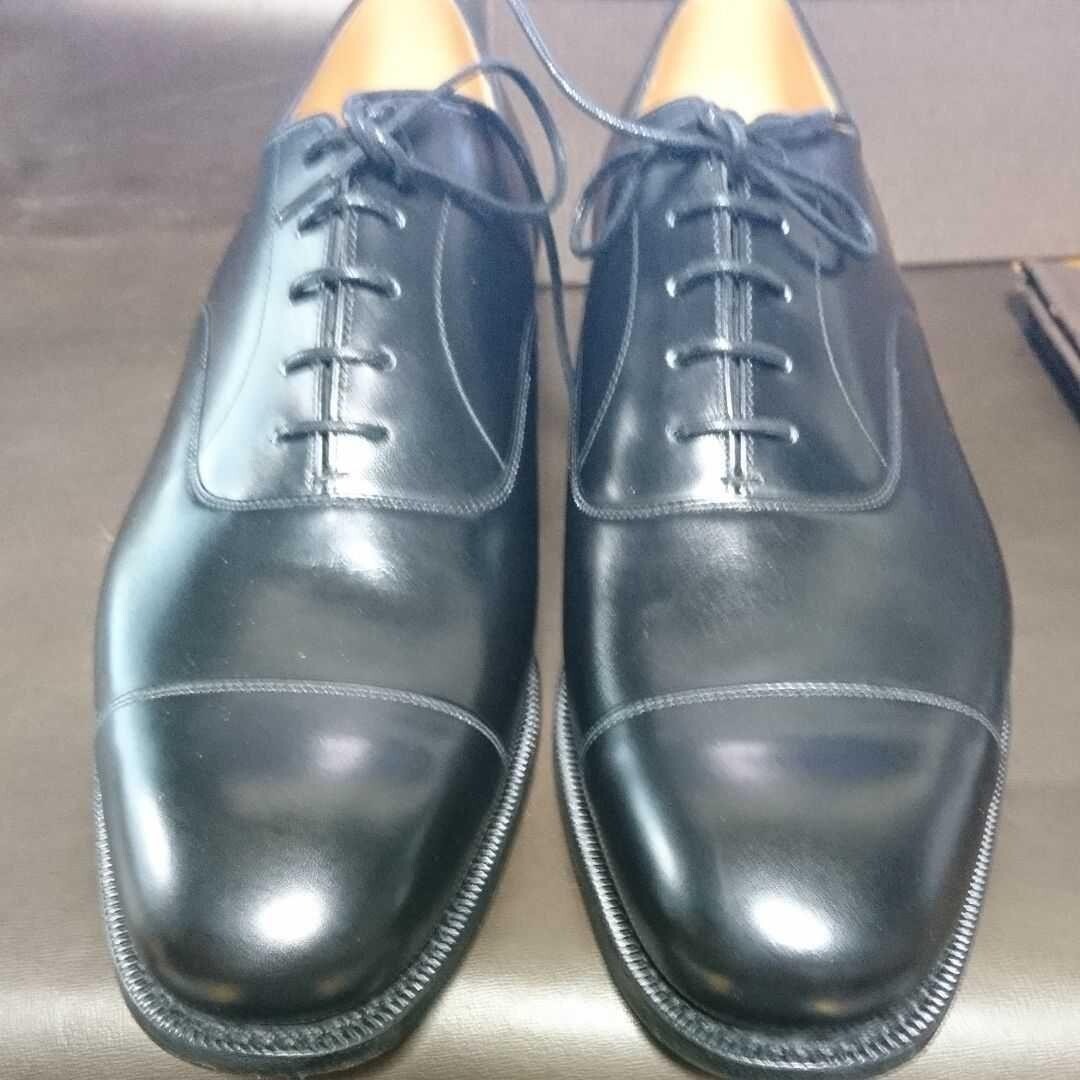 80s Church’s CONSUL 85F made in ENGLAND Consul' Black Leather Oxford UK 8.5 F - Abbot's Shoes