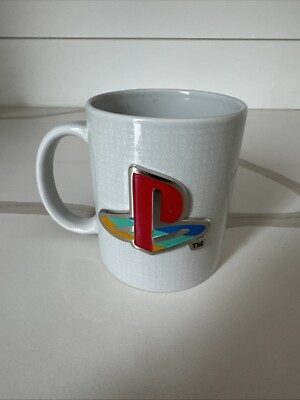 Numskull PlayStation Mug Metal Logo 12 Ounces. Vintage