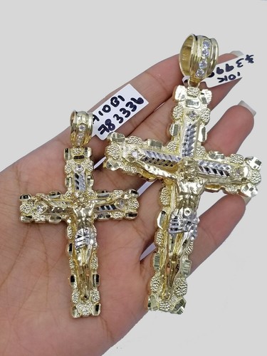 Real 10k Yellow Gold Cross Pendant 