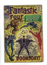Fantastic Four #59 Black Bolt, Inhumans, 5.5 FN-, 1967 Marvel