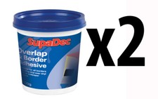 2 x SupaDec Overlap & Border Adhesive Wallpaper Repair Vinyl Glue Paste 500g