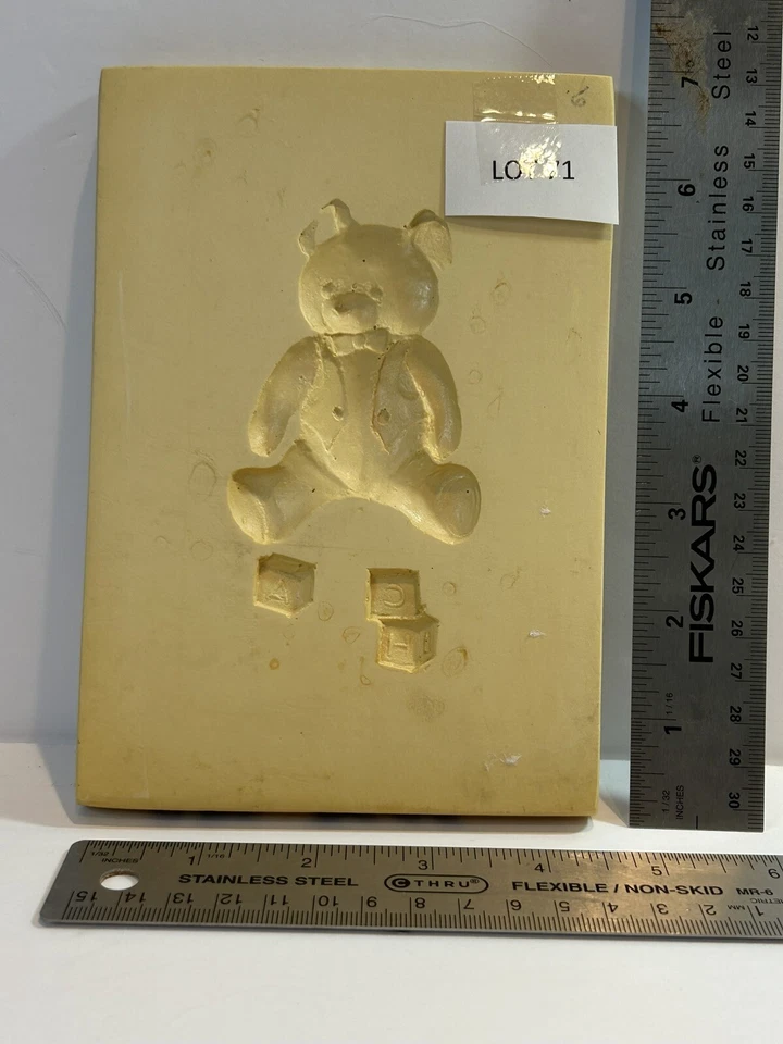 Molde de fundición de papel de oso de peluche sentado para arcilla, pulpa de papel y arcilla seca al aire #71 Foto 2 de 4