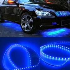 10000K Blue Car Body Glow Kit Neon LED Lighting Undercar Underbody Strips For VW