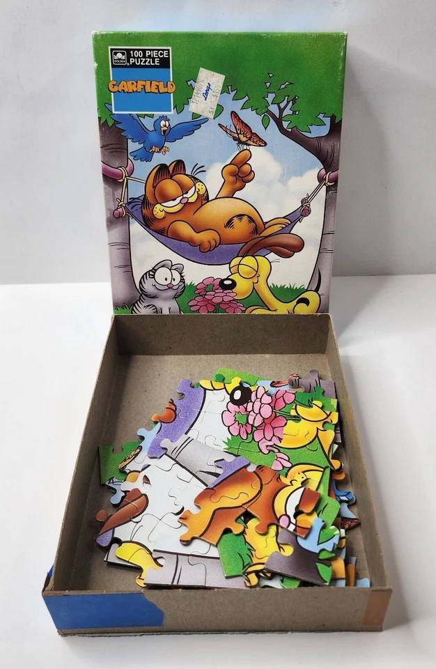 Rompecabezas Garfield dorado vintage 4609-43 - 100 piezas - 11,5"x15" - completo Foto 3 de 4