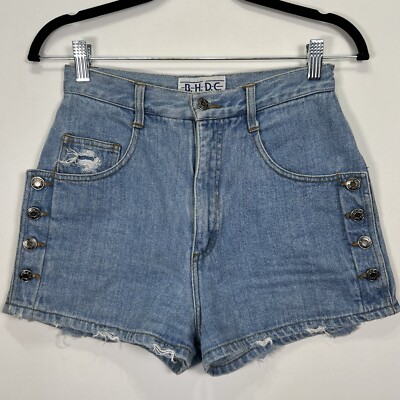 Vintage 90s High Rise Denim Summer Jean Shorts Size 5/6