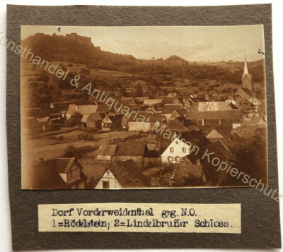 Original photo around 1905 Vorderweidenthal Rödelstein Bad Bergzabern Southern Wine Route