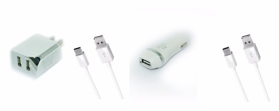 Car+Wall AC Home Charger+5ft USB Cord for Straight Talk/Tracfone Nokia C200 C100