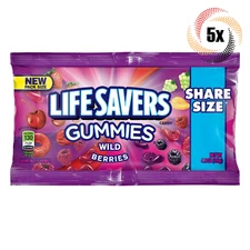 5x Bags Lifesavers Wild Berries Assorted Flavor King Size Gummies | 4.2oz