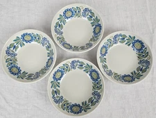 Vintage Set of 4 Figgjo Flint Soup Bowls Tor Viking Turi Design Norway Floral