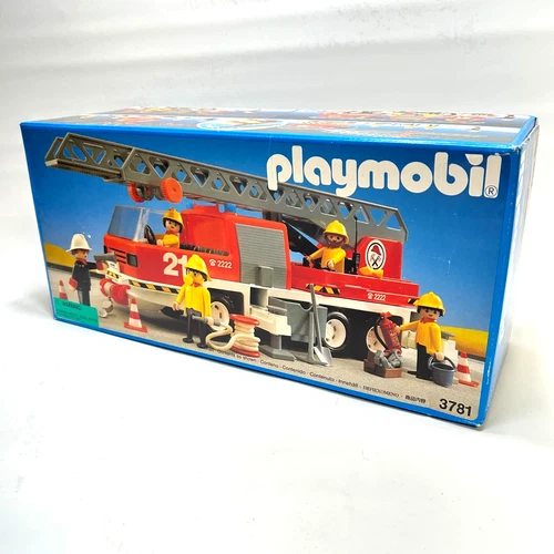 Playmobil #3781 Fire Truck Ladder Set Vintage 1992 Toy NIB Sealed Box Brand New