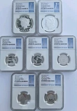 US Coin Collection Featuring 2023 ultra cameo NS70 silver/clad perfect first day