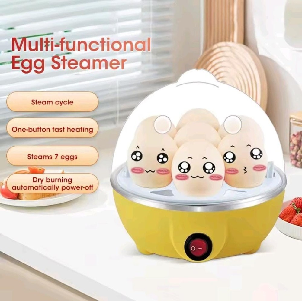 Electric Egg Cooker | Automatic Steamer Boiler for Eggs with Transparent Lid
