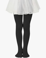 XL Girls Ballet Dance Tights Toddler Kids Stretchy Footed Pants Black 9-14 yrs