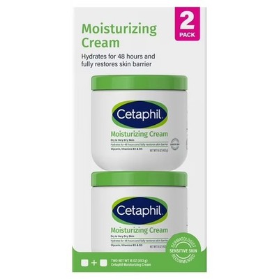 Cetaphil Moisturizing Cream for Dry to Very Dry Skin , Unscented (16 oz., 2 pk.)