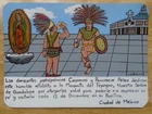 Exvoto Pre-Hispanic dancers in the Basilica of Guadalupe theme hand painted
