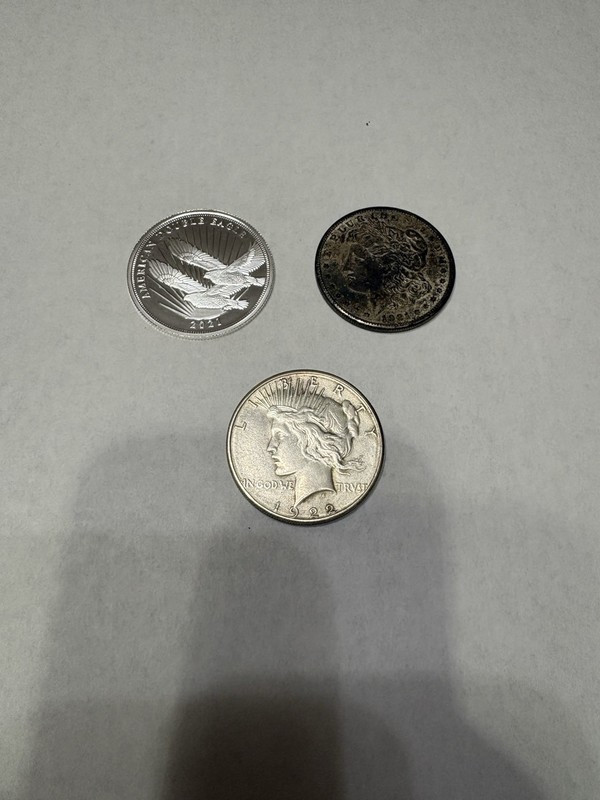 Lot Of 3 Coin Morgan Peace Dollar 1/2 Oz Silver Proof .999