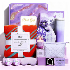 Relaxing Spa Gifts Basket for Women - Self Care Package, Birthday...