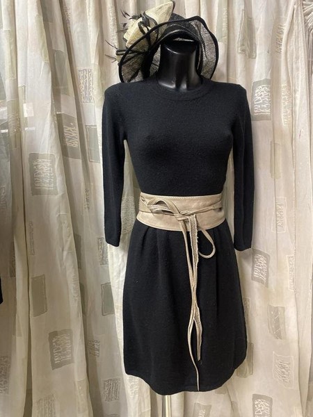 Women Hallhuber Dress Black Cashmere 36 / S / 44