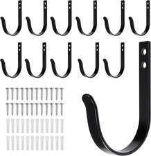 12 Pcs Wall Hooks for Hanging, Large Coat Hooks Wall Mount, Heavy Duty Screw in