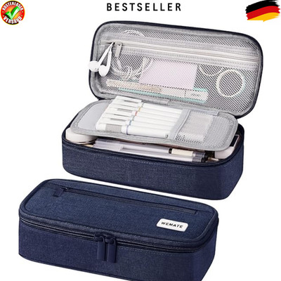WEMATE Federmäppchen Federtaschen Mäppchen Etui Stifte 5 Fach, Große Kapazität P
