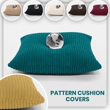 Cushion Covers Pack 2/4/6 Velvet Stripe Decorative Pillow Cover Luxury Throws UK