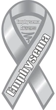 Emphysema Awareness Prevention Ribbon Vinyl Decal Sticker Choose Size