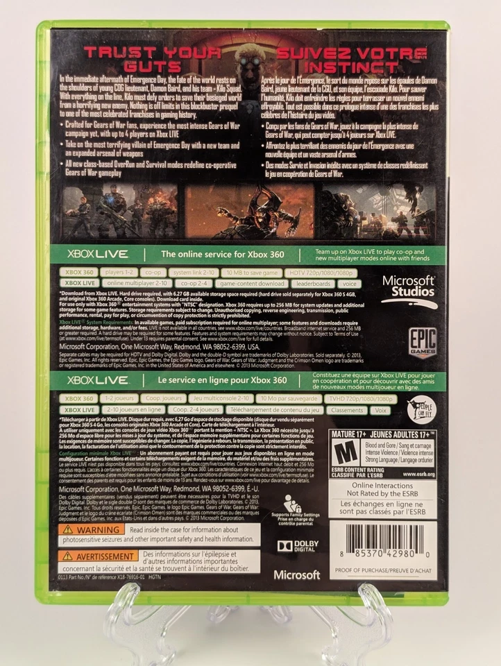 Gears Of War Judgement (Microsoft Xbox 360) ➡️CIB  - Tested - Excellent 📀! - Image 2 of 4