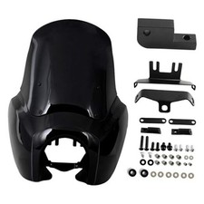 Headlight Fairing with 15'' Blackout Windshield Windscreen for Darker Smoke