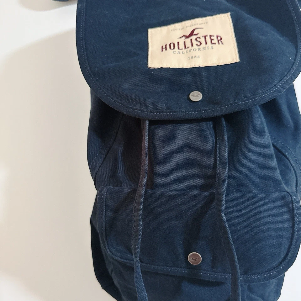 Hollister унисекс хлопок рюкзак темно-синий - Изображение 2 из 3