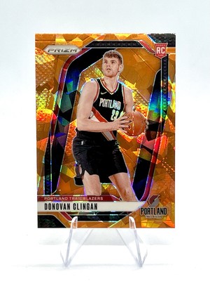 Donovan Clingan 2024-25 Panini Prizm Orange Ice #221 Trail Blazers