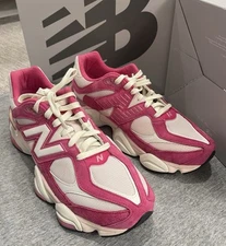 RARE Sz 14 NEW BALANCE 9060 US 14 Men FUCHSIA PINK Mesh Suede NEW No Box U9060FP