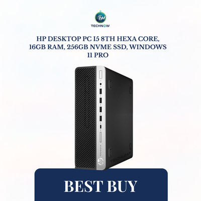 HP Desktop PC i5, up to 32GB RAM, 4TB SSD NVMe, Windows 11 Pro, DVDRW, WiFi