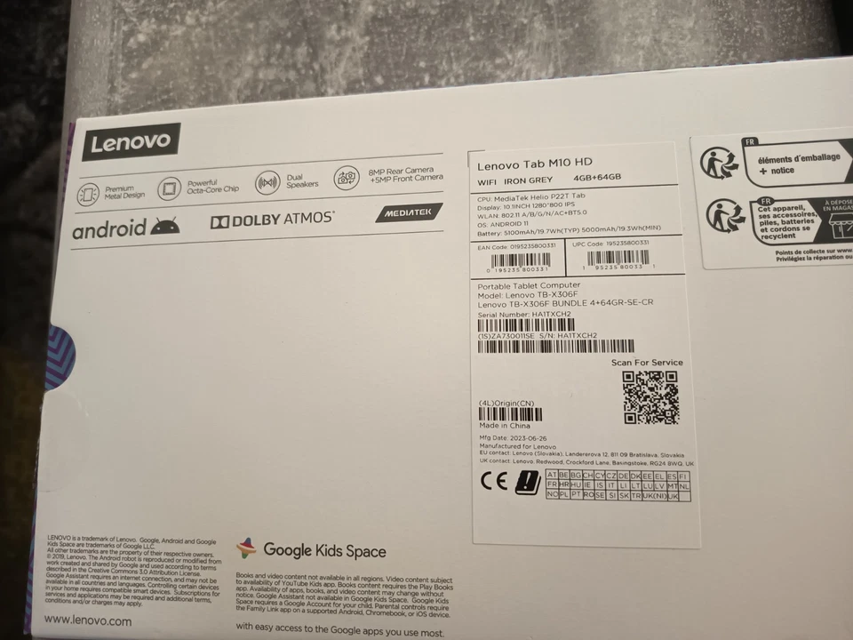 Lenovo Tab M10HD Tablet, 10,1 Zoll, Eisengrau - Bild 3 von 3