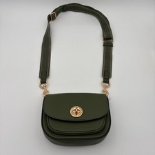 Marc Jacobs The Turn Lock Logo Leather Mini Crossbody Bag Green