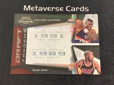2009-10 Panini Contenders Playoff Draft Tandems Glen Rice Dikembe Mutombo 25/50