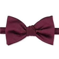 Alfani Men’s Oversized Satin Pre-Tied Bow Tie Burgundy OS NWT