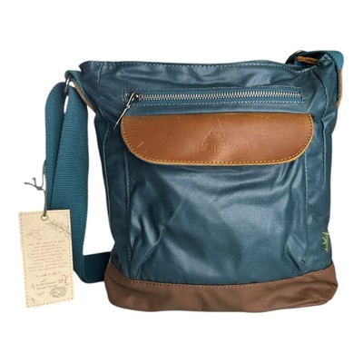 Tsd Brand Urban Light Coated Canvas Crossbody Bag In Color Green