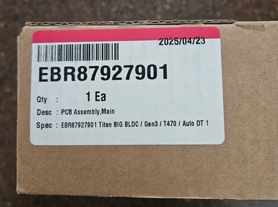 LG Washer Main Board EBR87927901 OEM PCB Assembly New