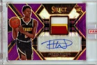 Peyton Watson - 2023 Panini Select Prizm Purple 08/15 Patch Rookie Auto FOTL