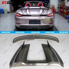 Fits For Porsche Boxster 718 982 2017-2024 DRY Carbon Fiber Rear Spoiler Wing