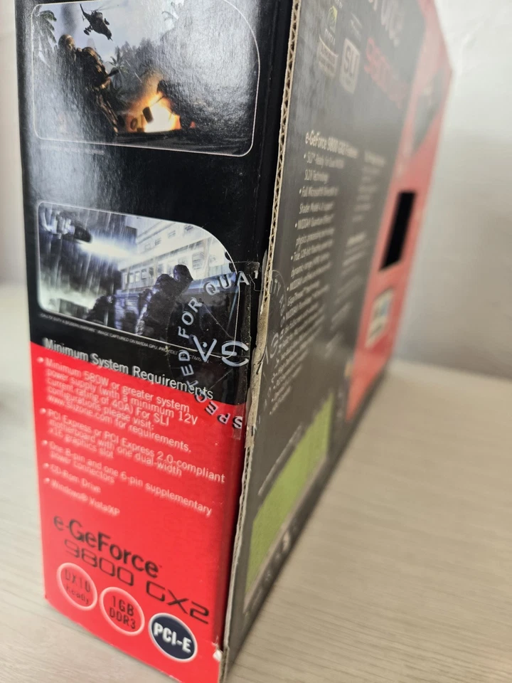 NEW Vintage EVGA e-GeForce 9800 GX2 Graphics Card 1 GB DDR3 See Photos - Image 4 of 4