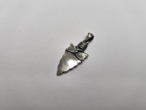 925 Sterling Silver Plain Arrowhead Charm Pendant 1 (25mm) Inch Tall