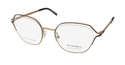 NEW LIGHTEC 30174L EYEWEAR WOMENS 50-20-140 DN02 FULL-RIM GEOMETRIC BROWN METAL