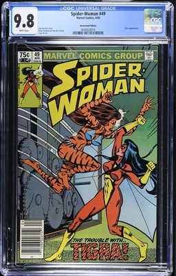 Spider-Woman #49 NEWSSTAND Variant CGC 9.8 NM/MT 1983 Tigra Appearance