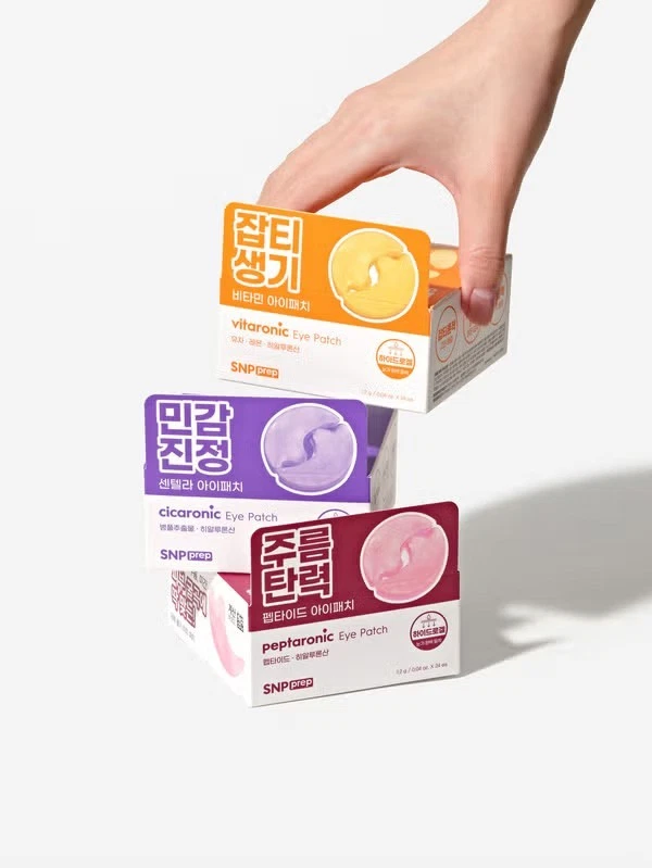 Parche para ojos vitarónico SNP PREP 24 piezas hidrogel K-belleza iluminador vitamina C citru Foto 4 de 4