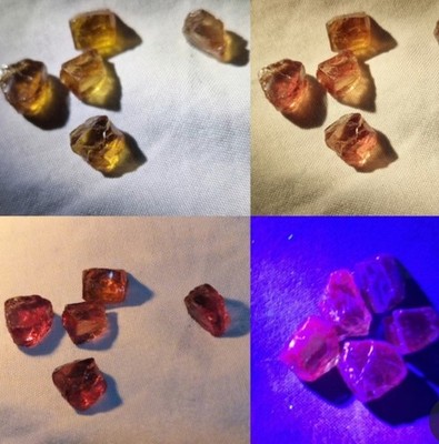 Farbwechsel Granate 18ct/5tlg. UV Fluoreszenz. Kenia. #CG365  