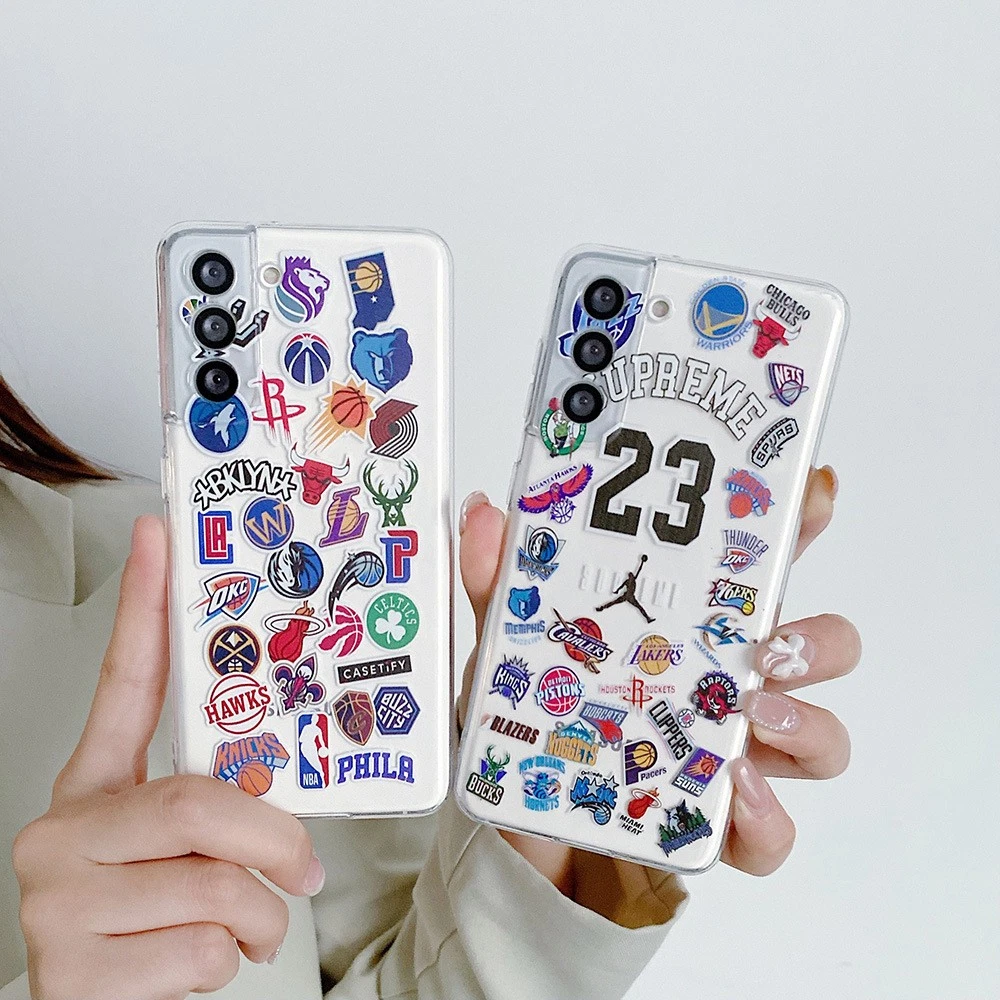 NBA Team Phone Case with Sticker Design fits iPhone 17/17 Air/17 Pro/17 Pro Max