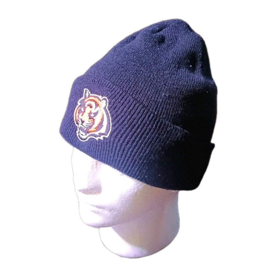 Cincinnati Bengals NFL Fútbol Gorro Tejido Invierno Sombrero Logo Tigre Adulto 8.5" Foto 2 de 4