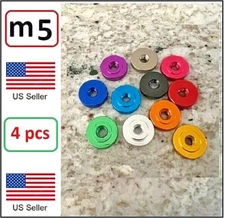 M5 Aluminum  Knurled Thumb Nut Hand Thread Nuts metric (Pack of 4) M5x0.8